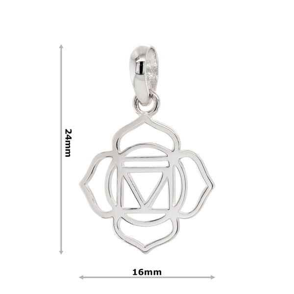 925 sterling silver root chakra mandala pendant