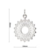 925 sterling silver flower mandala pendant