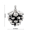 925 sterling silver pinecone pendant