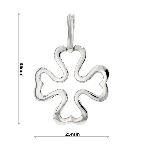 925 sterling silver four leaf clover pendant