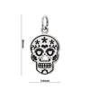 925 sterling silver sugar skull heart eyes pendant