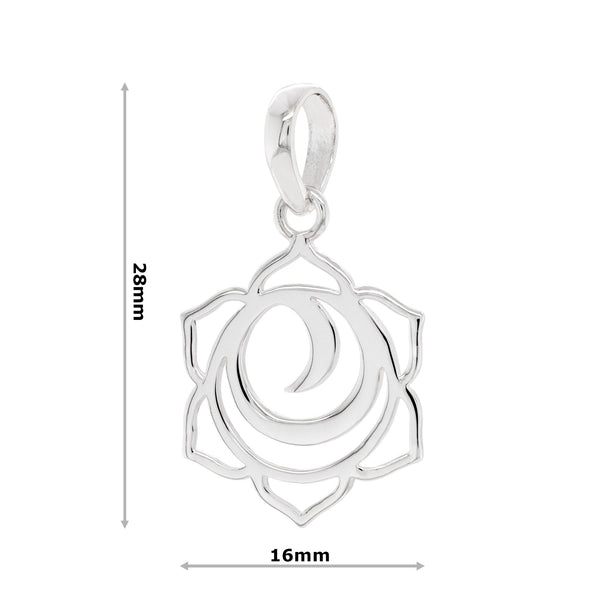 Sacral Chakra Mandala Sterling Silver 925 Pendant