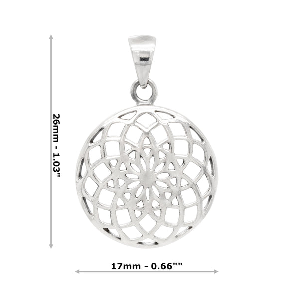 Flower of Life Sterling Silver 925 Pendant