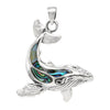 Hump Back Whale Abalone Sterling Silver 925 Pendant