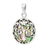 Tree of Life Oval Shell Sterling Silver 925 Pendant