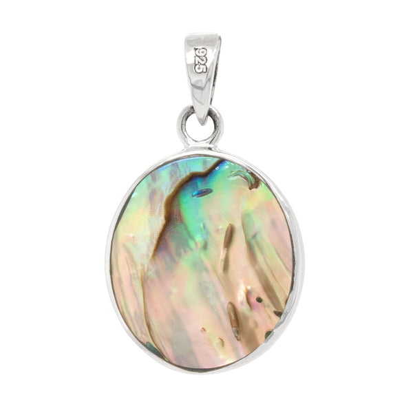 Tree of Life Oval Shell Sterling Silver 925 Pendant