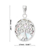 Tree of Life Oval Shell Sterling Silver 925 Pendant