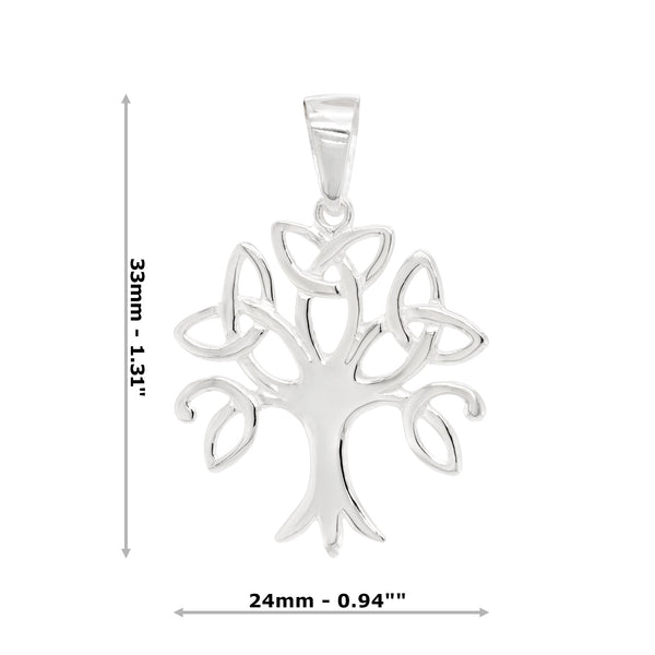 Celtic Knot Tree of Life Sterling Silver 925 Pendant