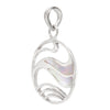 Circular Cutout Mother of Pearl Sterling Silver 925 Pendant