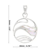 Circular Cutout Mother of Pearl Sterling Silver 925 Pendant