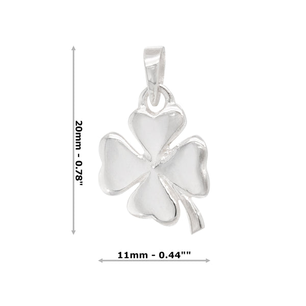 Four Leaf Clover Sterling Silver 925 Pendant