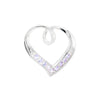 Love Heart Twist Cubic Zirconia Sterling Silver 925 Pendant