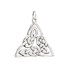 Celtic Triangle Large Sterling Silver 925 Pendant