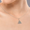 Celtic Knot Triangle Medium Sterling Silver 925 Pendant