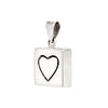Love Heart Square Block Sterling Silver 9255 Pendant
