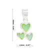 Trio Heart Coloured Shell Sterling Silver 925 Pendant