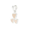 Trio Heart Coloured Shell Sterling Silver 925 Pendant