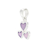 Trio Heart Coloured Shell Sterling Silver 925 Pendant