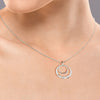 Double Hoop Concentric Sterling Silver 925 Pendant