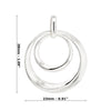 Double Hoop Concentric Sterling Silver 925 Pendant