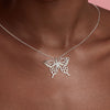 Butterfly Large Cutout Sterling Silver 925 Pendant