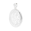 Flower Bouquet Cutout Circular Sterling Silver 925 Pendant