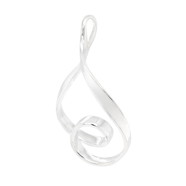 Double Twist Loop Sterling Silver 925 Pendant