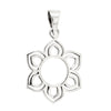 Flower Cutout Sterling Silver 925 Pendant