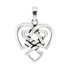 Heart Celtic Knot Sterling Silver 925 Pendant