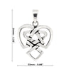 Heart Celtic Knot Sterling Silver 925 Pendant