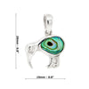 Kiwi Bird Abalone Shell Sterling Silver 925 Pendant