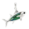 Tuna Fish Abalone Shell Sterling Silver 925 Pendant