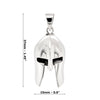 Spartan Warrior Helmet Sterling Silver 925 Pendant