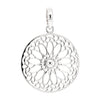 Mandala Flower Circular Sterling Silver 925 Pendant