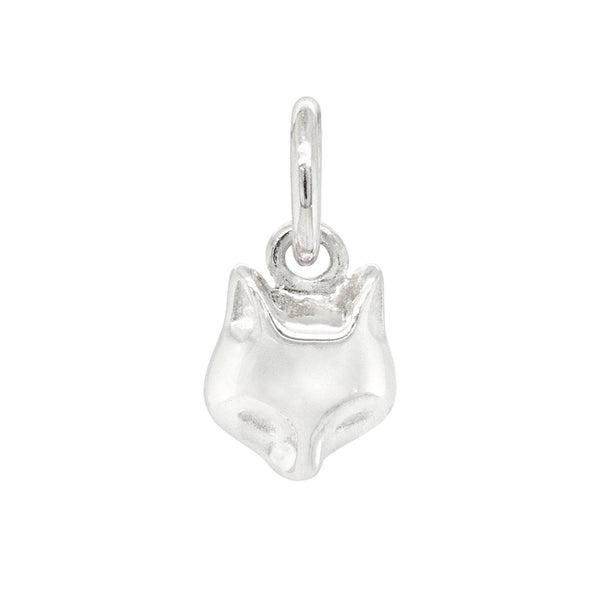 Fox Head Sterling Silver 925 Pendant Charm