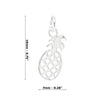 Pineapple Cutout Sterling Silver 925 Pendant Charm