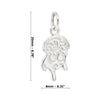 Pug Dog Sterling Silver 925 Pendant Charm