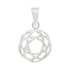 Rose Celtic Knot Sterling Silver 925 Pendant Charm