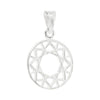Octagon Eight Point Star Circular Cutout Sterling Silver 925 Pendant