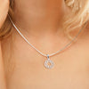 Octagon Eight Point Star Circular Cutout Sterling Silver 925 Pendant