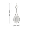 Tennis Racket Sterling Silver 925 Pendant Charm