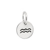 Aquarius Zodiac Symbol Sterling Silver 925 Pendant Charm