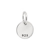 Aquarius Zodiac Symbol Sterling Silver 925 Pendant Charm