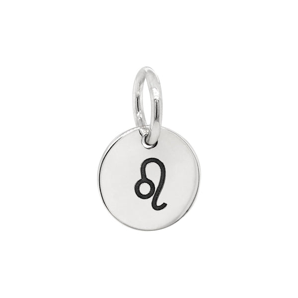 Leo Zodiac Symbol Sterling Silver 925 Pendant Charm