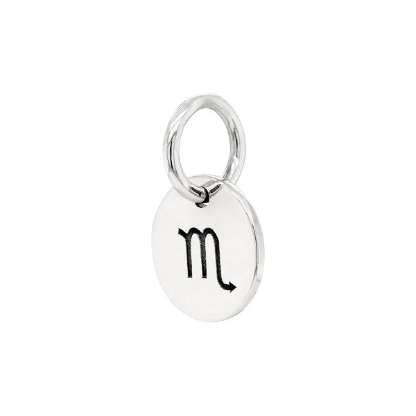 Scorpio Zodiac Symbol Sterling Silver 925 Pendant Charm