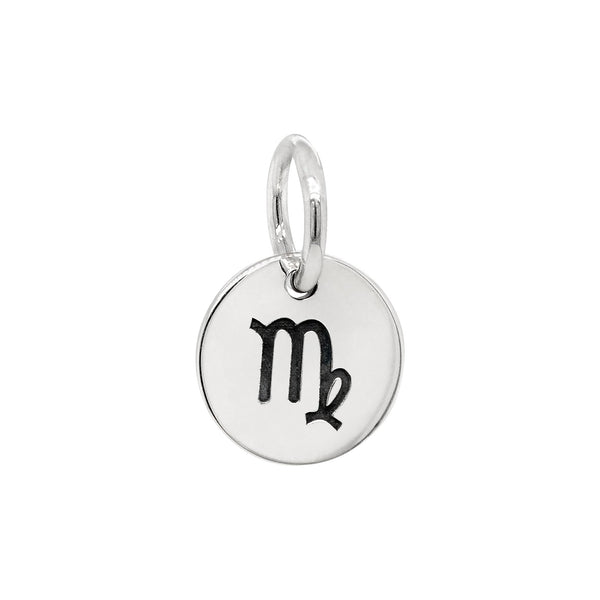 Virgo Zodiac Symbol Sterling Silver 925 Pendant Charm