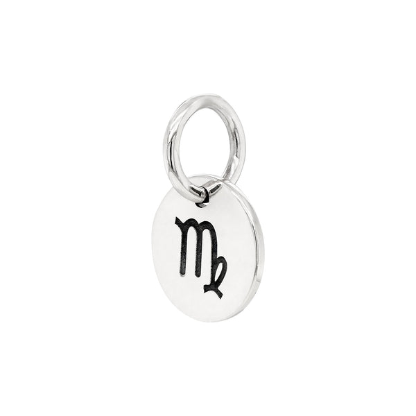 Virgo Zodiac Symbol Sterling Silver 925 Pendant Charm