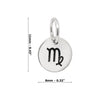 Virgo Zodiac Symbol Sterling Silver 925 Pendant Charm