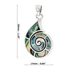 Nautilus Shell Abalone Solid Sterling Silver 925 Pendant