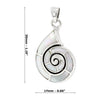 Nautilus Shell Mother 0f Pearl Solid Sterling Silver 925 Pendant